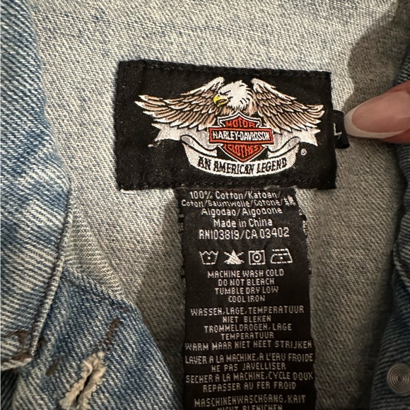 Vintage Harley-Davidson Denim Vest with Embroidered Logo. Women’s large - Picture 5 of 6